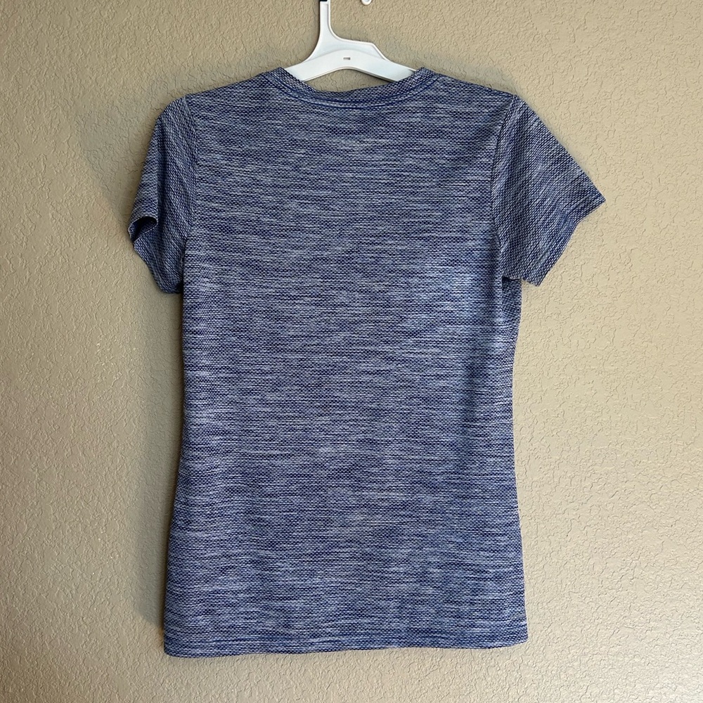 Blue Heather Patterned Workout Tee Size M Reebok - Picture 5 of 7